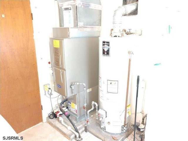 utilities featuring gas water heater