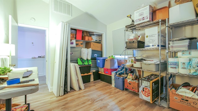 storage room featuring visible vents