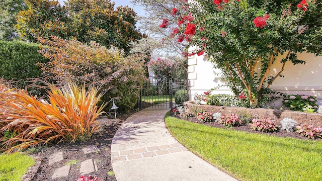 exterior space with a gate and fence