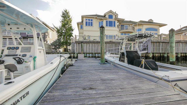 view of dock area