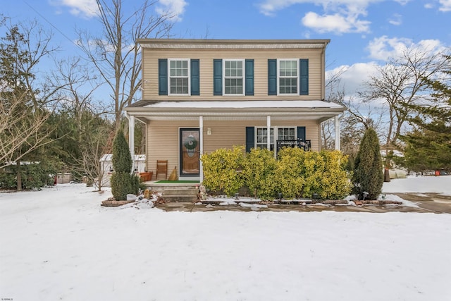 traditional-style home with a porch