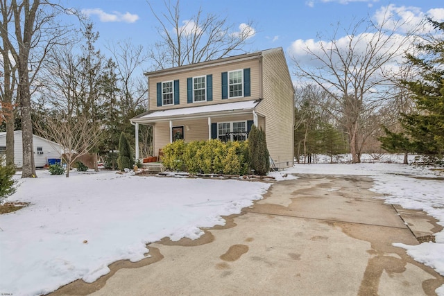 view of front of home featuring covered porch