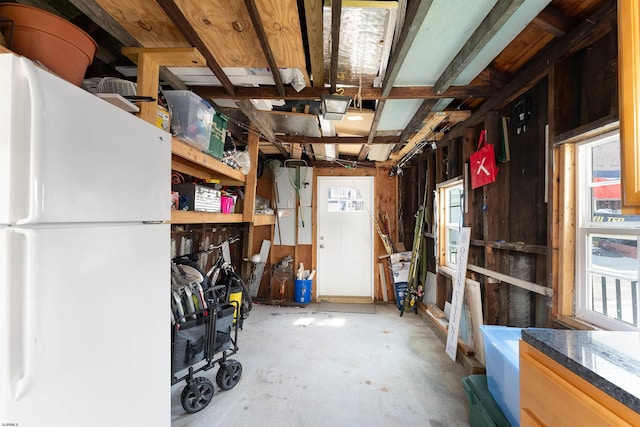 storage featuring a garage