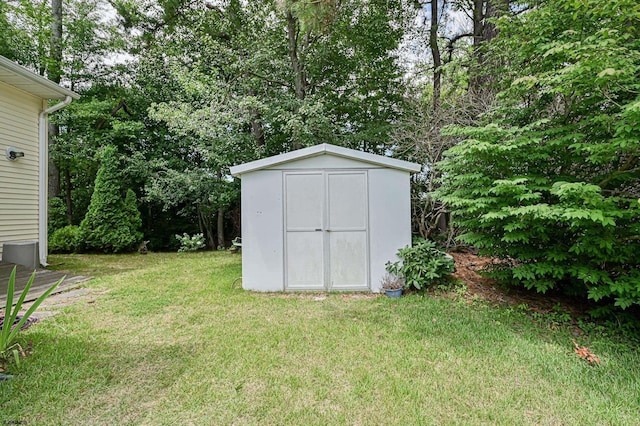 view of shed