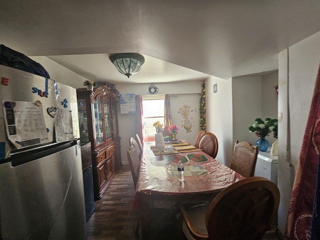 dining room with dark wood-style floors