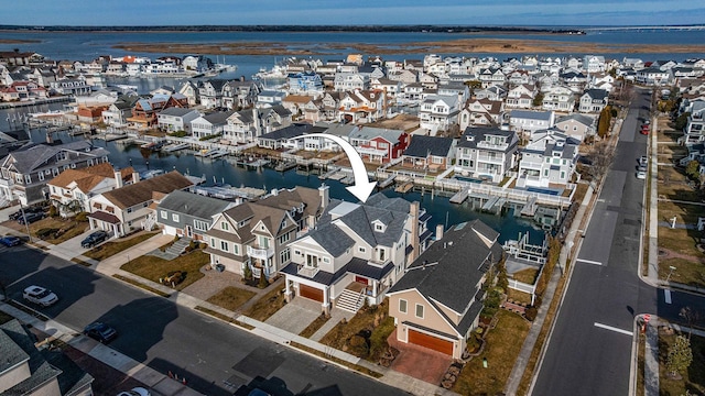 4 Grenada Ln, Ocean City, NJ 08226 - drone / aerial view with a water view and a residential view