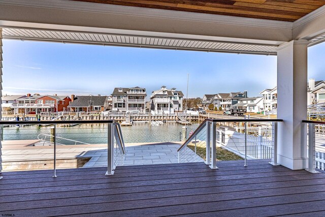 4 Grenada Ln, Ocean City, NJ 08226 - wooden terrace featuring a water view and a residential view