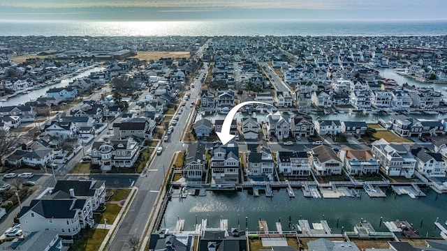 4 Grenada Ln, Ocean City, NJ 08226 - bird's eye view with a water view and a residential view