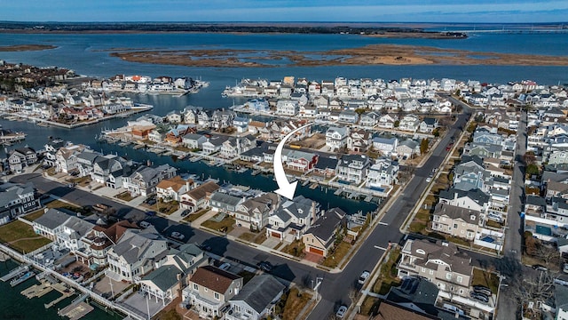 4 Grenada Ln, Ocean City, NJ 08226 - aerial view featuring a water view and a residential view