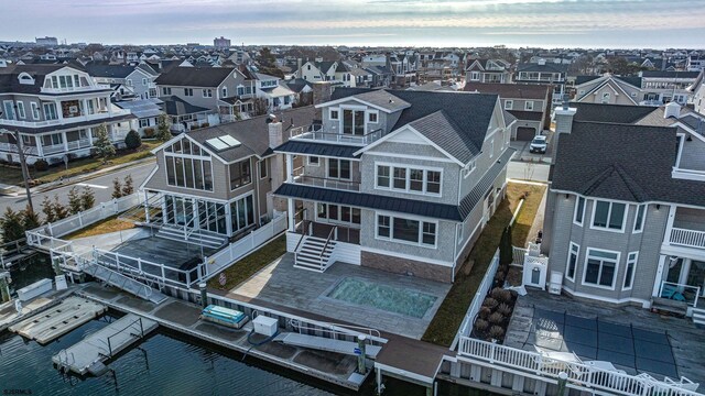 4 Grenada Ln, Ocean City, NJ 08226 - drone / aerial view with a water view and a residential view