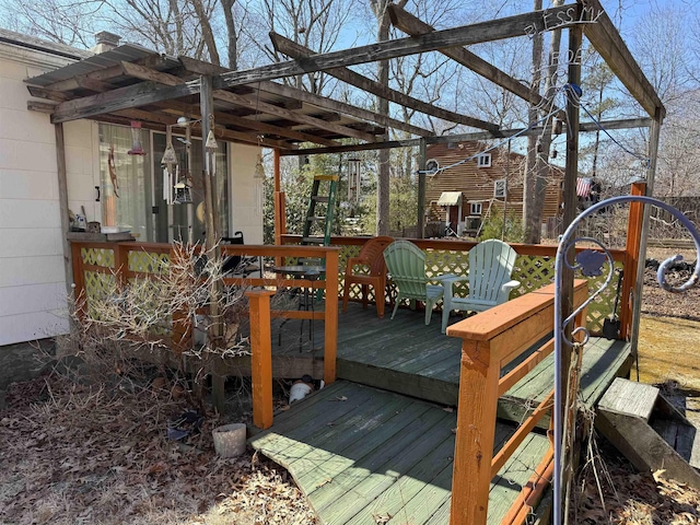 view of wooden terrace