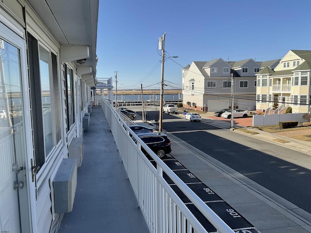 balcony with a residential view