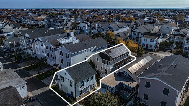 drone / aerial view with a residential view