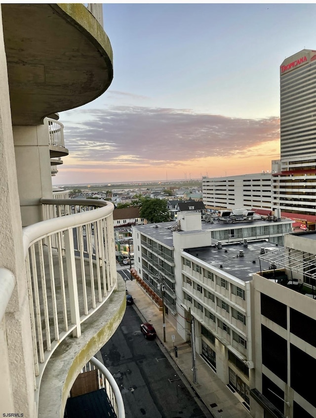 balcony featuring a view of city