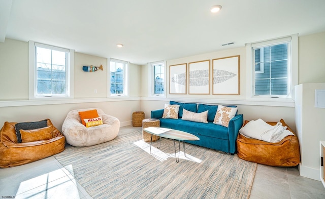 sunroom featuring visible vents