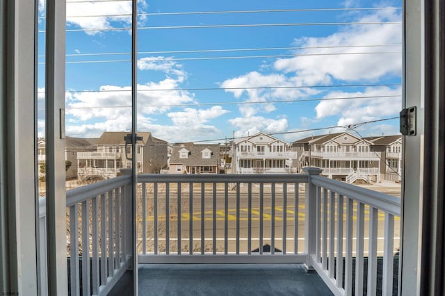 balcony with a residential view