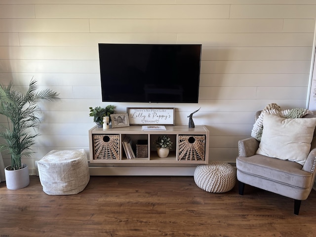 living room featuring wood finished floors