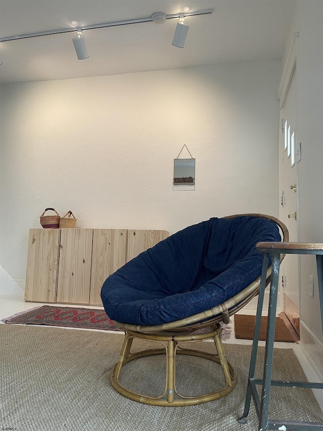 sitting room with carpet