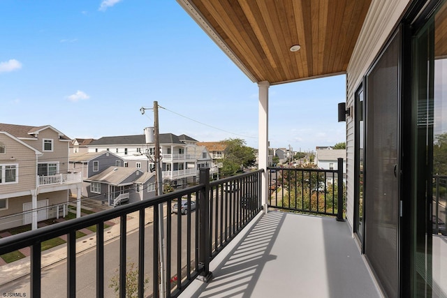 balcony featuring a residential view