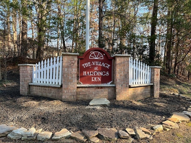 view of community sign