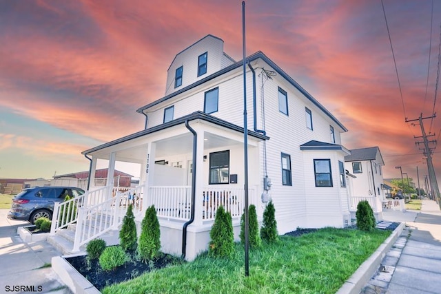 view of front of property with a porch