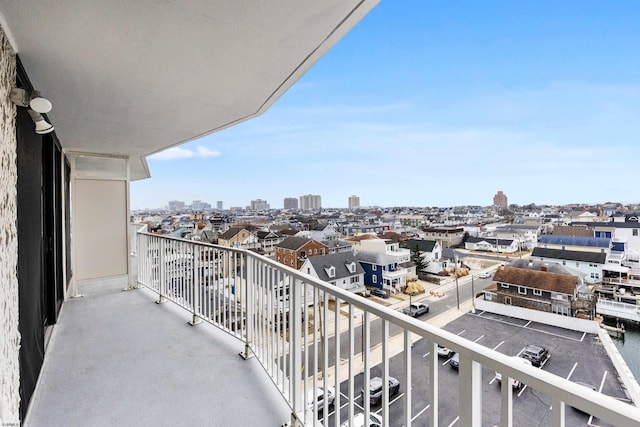 balcony with a view of city