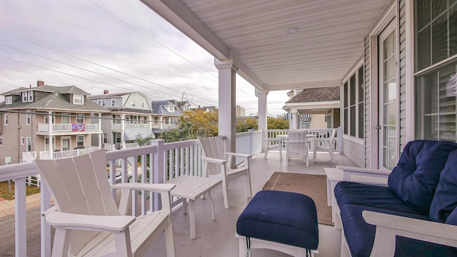 view of patio with a residential view