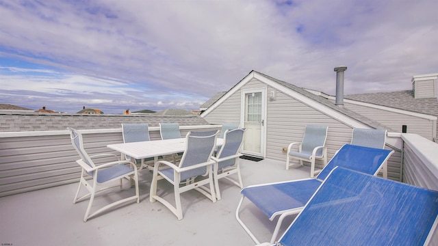 view of patio featuring outdoor dining space