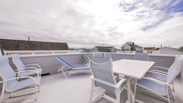 view of patio featuring outdoor dining space