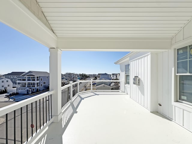 balcony with a residential view