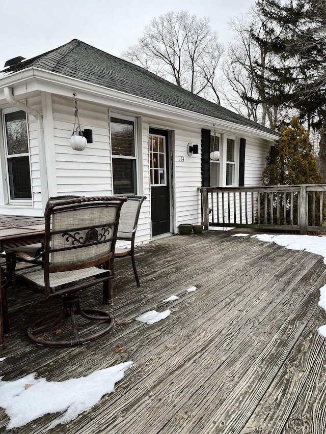 view of wooden deck