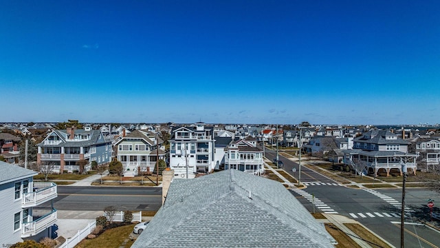 aerial view featuring a residential view