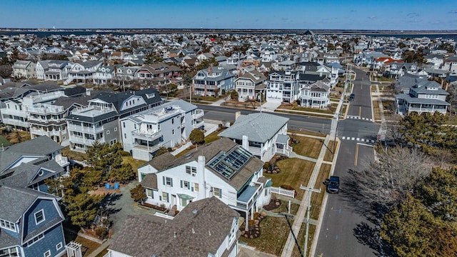 aerial view with a residential view