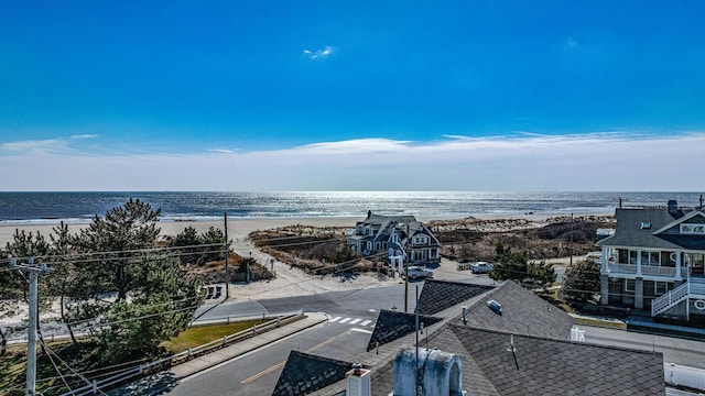 view of water feature featuring a view of the beach