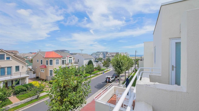 balcony featuring a residential view