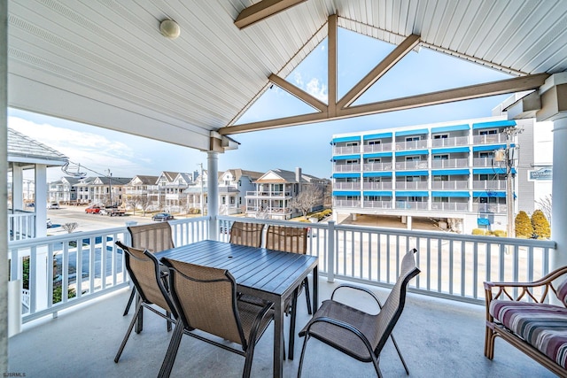 balcony with a residential view