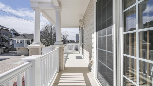 balcony with covered porch