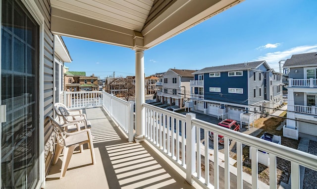 balcony with a residential view