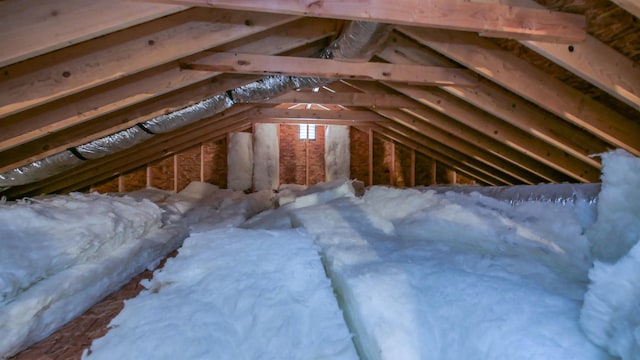 view of attic