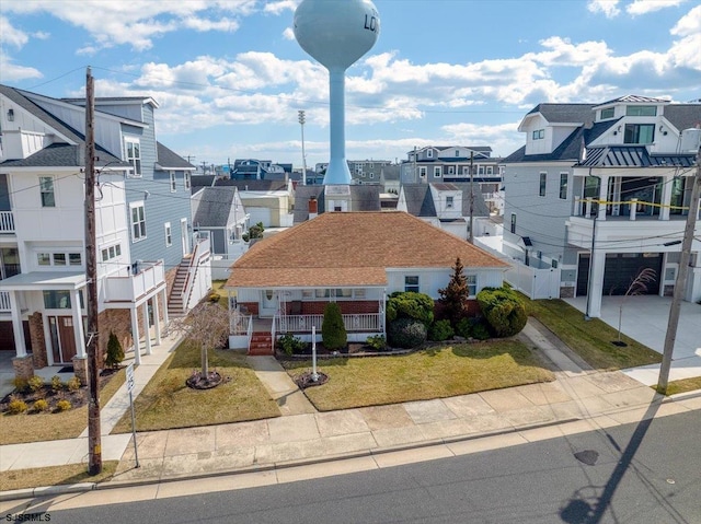 exterior space with a residential view