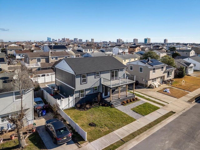 bird's eye view featuring a residential view