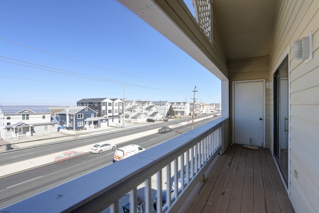 balcony featuring a residential view