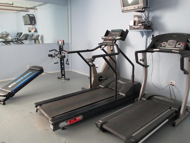 view of exercise room