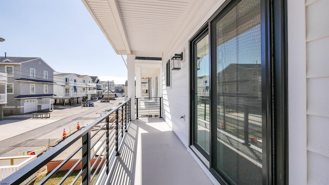 balcony featuring a residential view