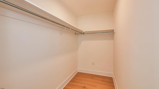 spacious closet with light wood-style floors