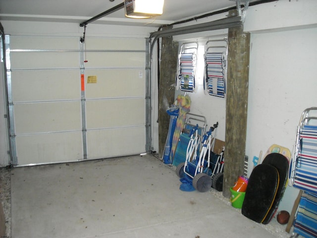 garage featuring a garage door opener