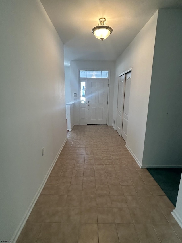 corridor with baseboards