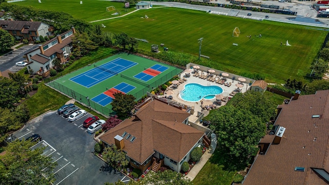 birds eye view of property