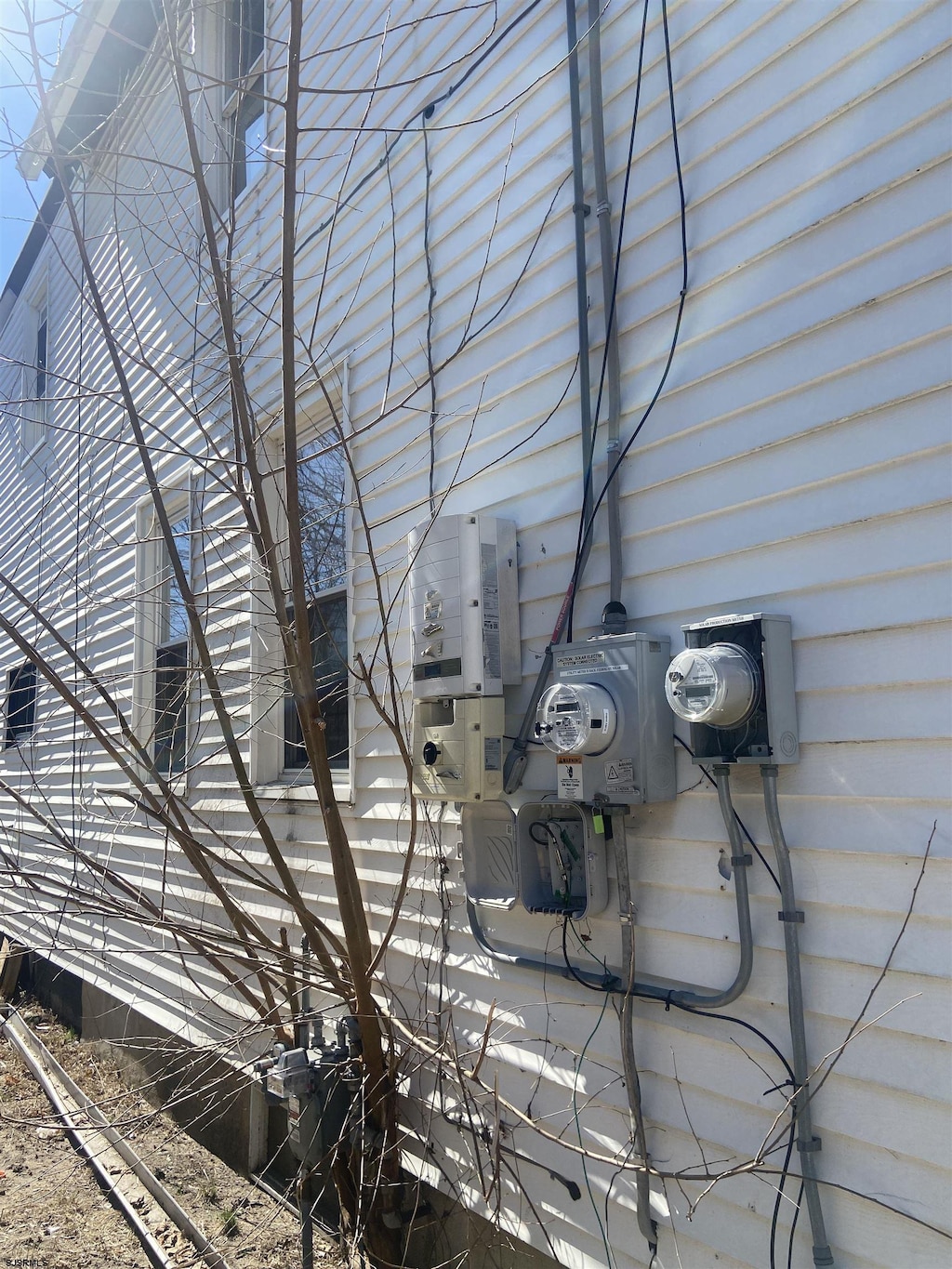 exterior details with electric meter