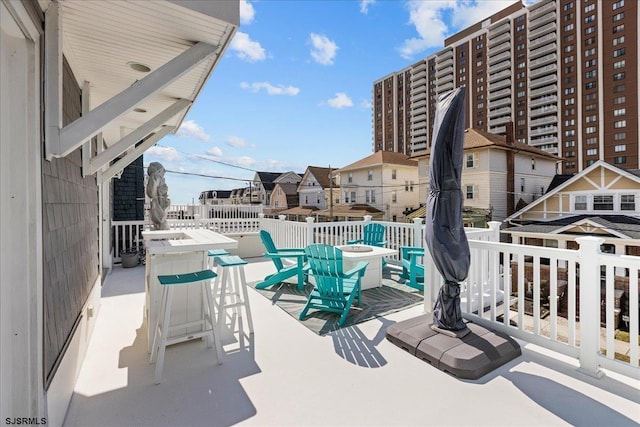 view of patio featuring outdoor dining space